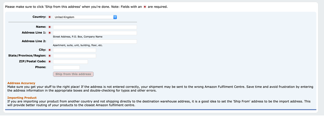 Which Address To Use On The Send Replenish Inventory First Screen 
