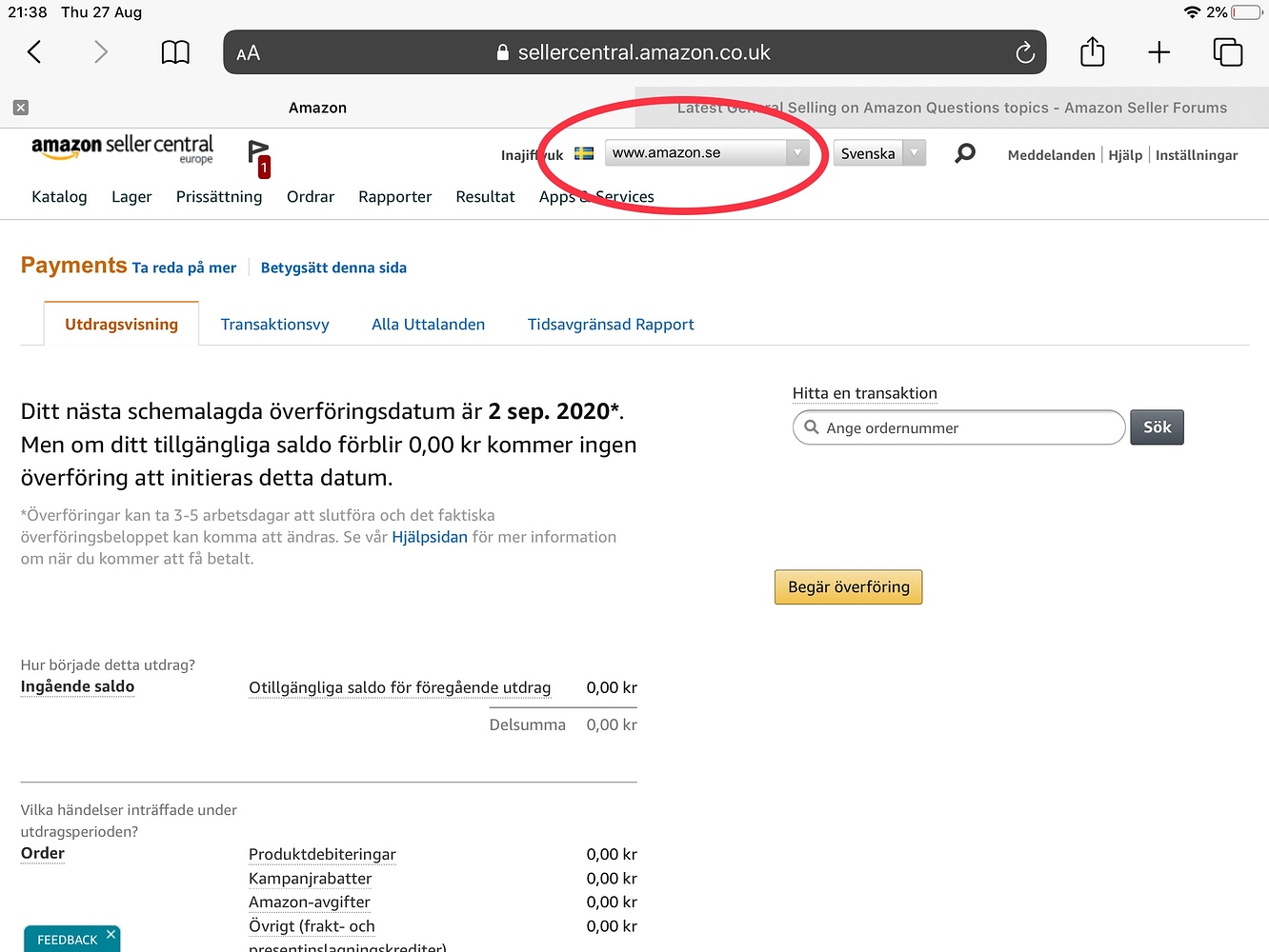 Anyone else got Amazon SE (Sweden) Marketplace on the dropdown