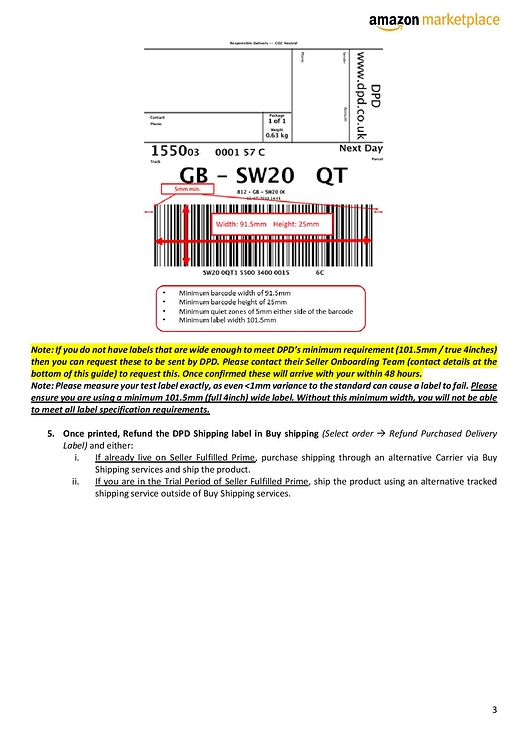 SFP DPD Onboarding Test Labels Sell on Amazon Amazon Seller Forums