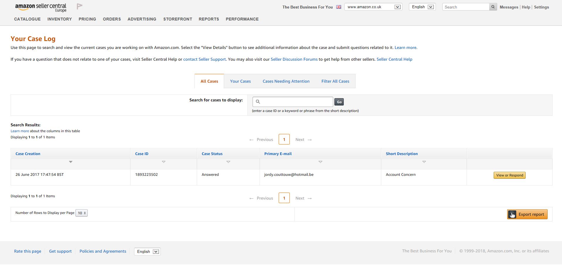 Make a case log General Selling on Amazon Questions Amazon Seller