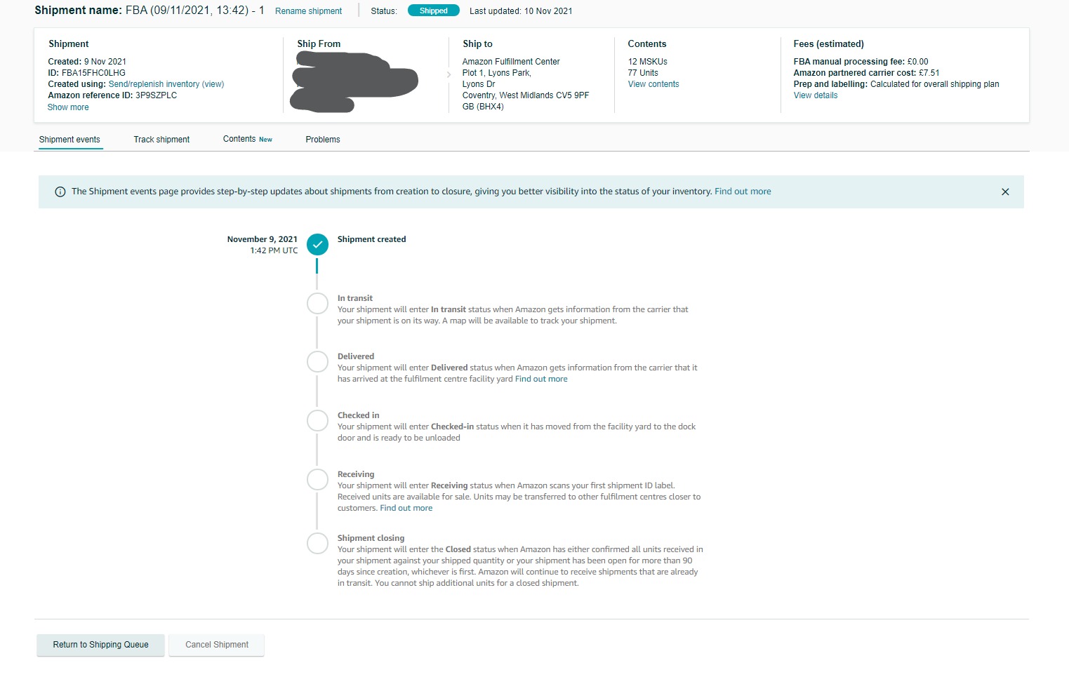 Cancel Shipment Shipping Inventory To Amazon Amazon Seller Forums