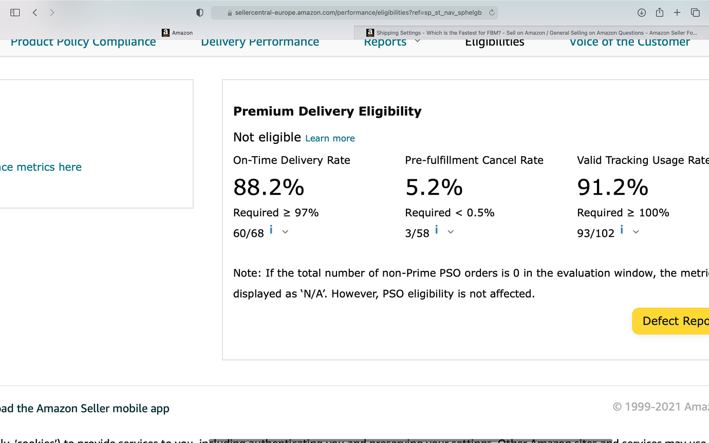 Shipping Settings - Which is the Fastest for FBM?