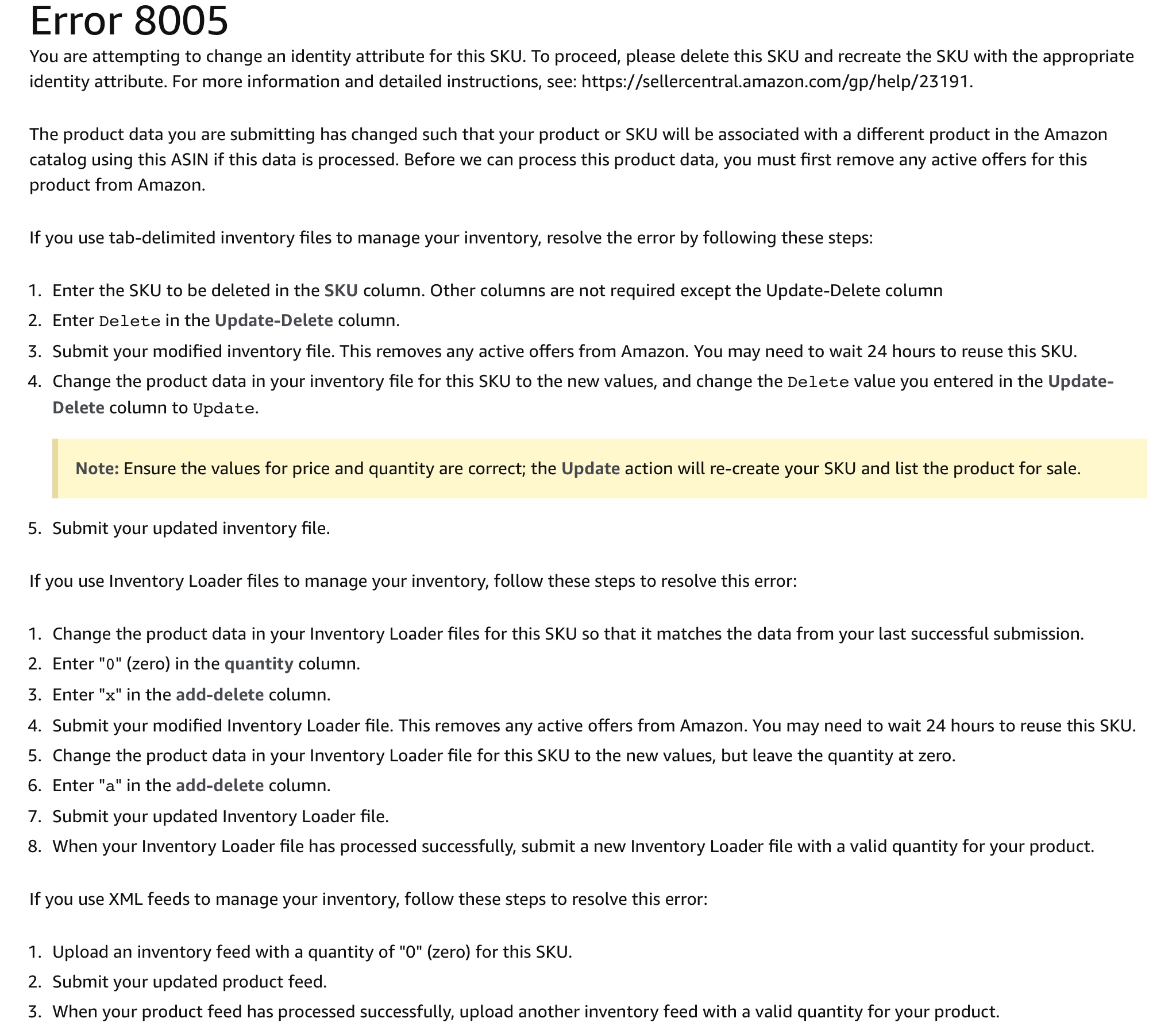 Error 8005 Identity Attribute problem? But SKU doesn't exist anywhere