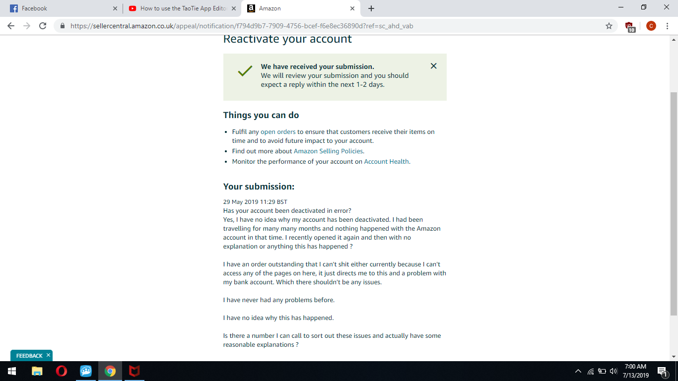 Suspended Account / Amazon not responding / Taking many charges and