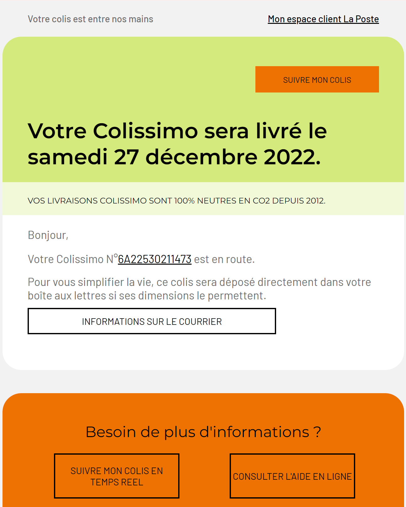 Tentative De Phishing Qui Fait Semblant De Venir De La Poste